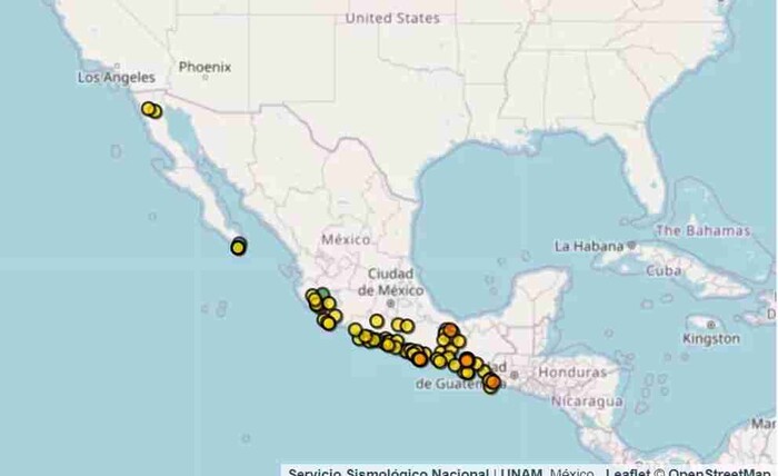 4 sismos registrados al sur del país este 1 de septiembre