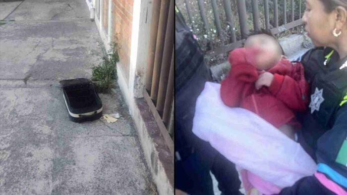 Abandonan a niño de 2 años dentro de una maleta en Puebla