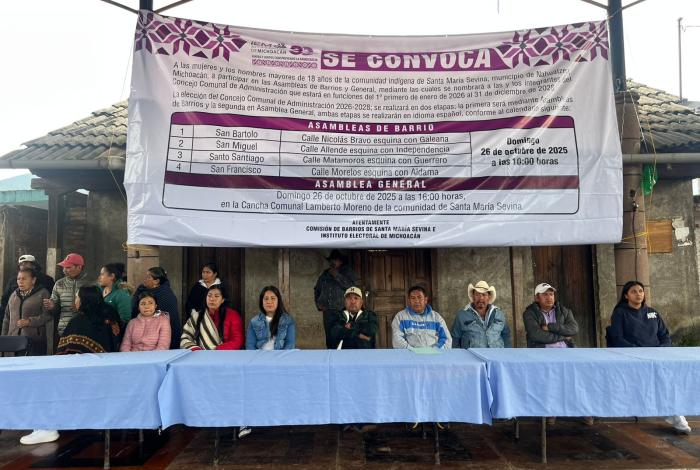 Acompaña IEM renovación del Concejo Comunal de Administración de Sevina, Nahuatzen