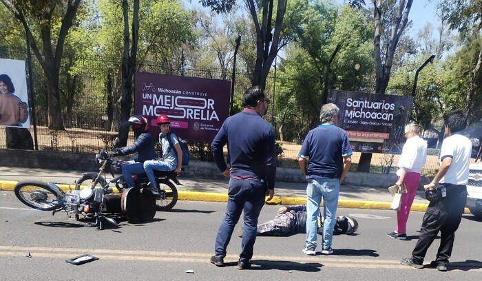 Adulta mayor atropella a motociclista en la Calzada Ventura Puente