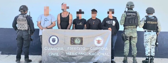 Agentes estatales y federales detienen a 6 personas con armamento en Buenavista: SSP