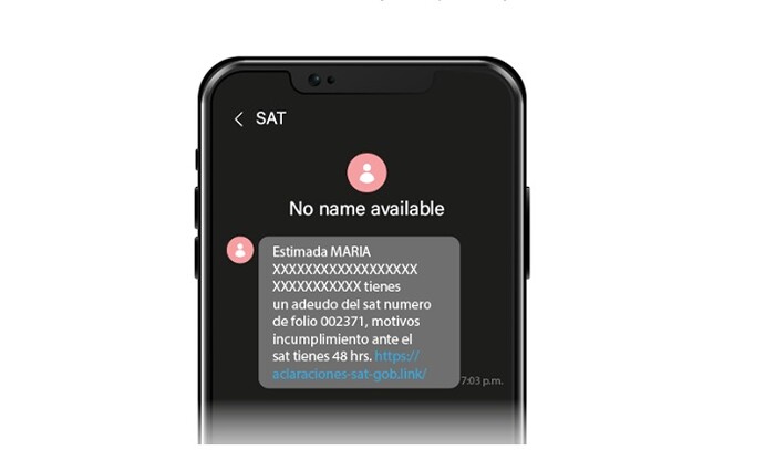 Alerta: falsos mensajes del SAT circulan por whatsapp