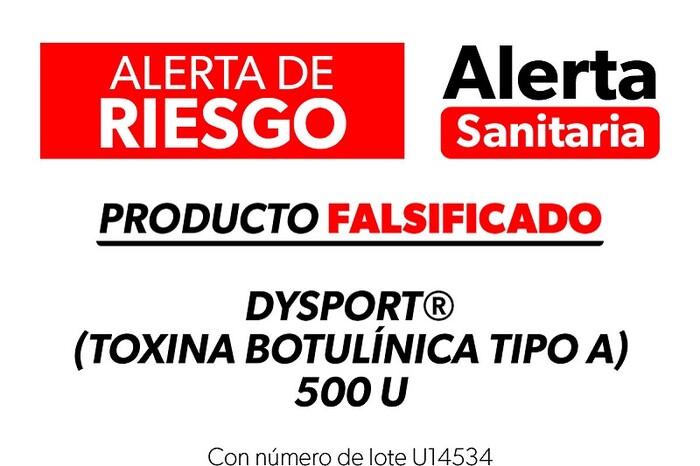 Alerta SSM sobre la falsificación del medicamento Dysport