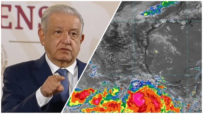 AMLO alerta a Guerrero y Oaxaca por huracán John; tocara tierra esta noche con categoría 3