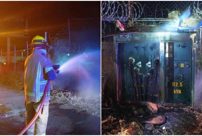 Arde transformador de la CFE en Calzada La Huerta, Morelia