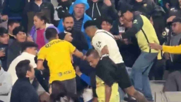 Arrestan a ocho personas tras pelea en las gradas durante partido de América vs Pumas