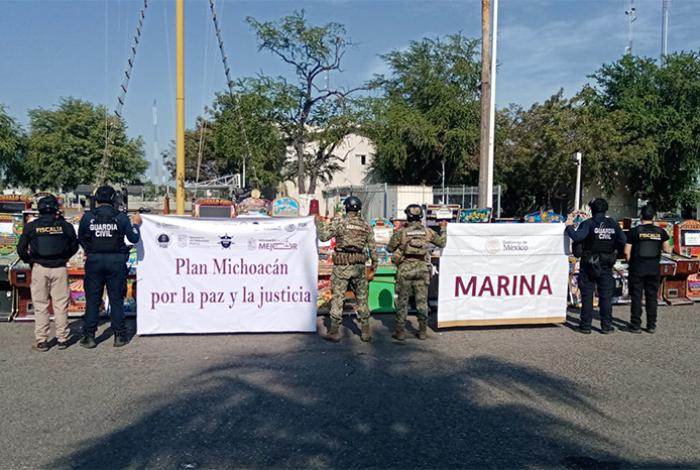 Asegura FGE 98 máquinas tragamonedas en 12 cateos realizados en Lázaro Cárdenas