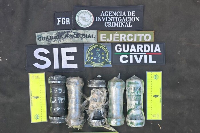 Asegurados 5 explosivos durante cateo en Huandacareo: SSP