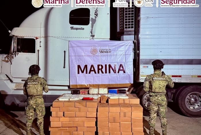 Aseguran más de media tonelada de metanfetamina en recinto portuario de Mazatlán