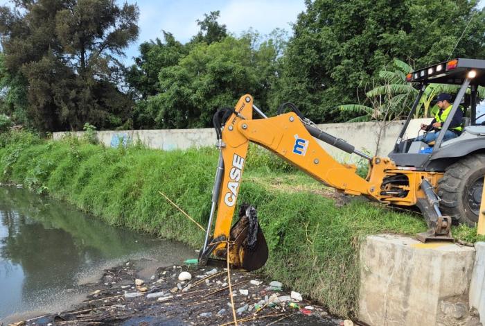 Atención permanente en ríos y drenes durante la temporada de lluvias