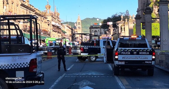 Atiende Policía Morelia hechos ocurridos en el Centro de la ciudad