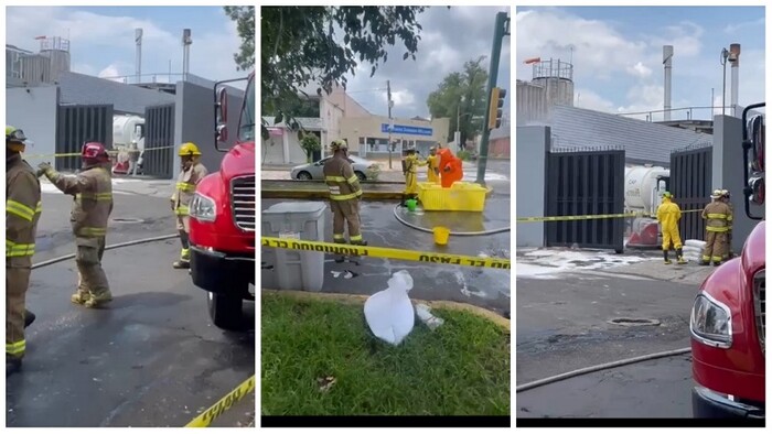 Atienden PC y Policía Morelia fuga de ácido en empresa