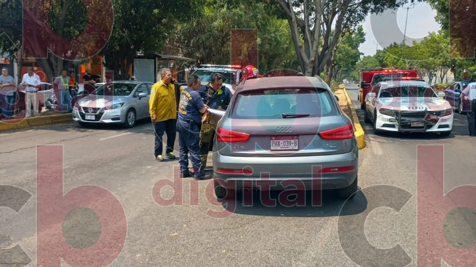 Audi se estrella en la calzada La Huerta