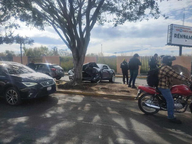 Auto choca contra árbol en la Av. Francisco J. Múgica de Morelia