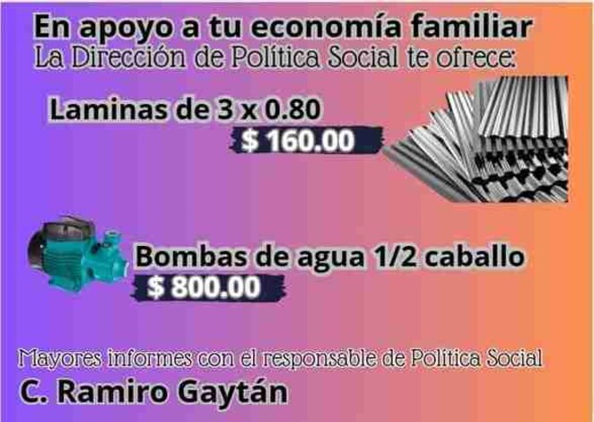 Ayuntamiento de Morelos ofrece productos esenciales para el hogar a precios accesibles para apoyar la economía familiar