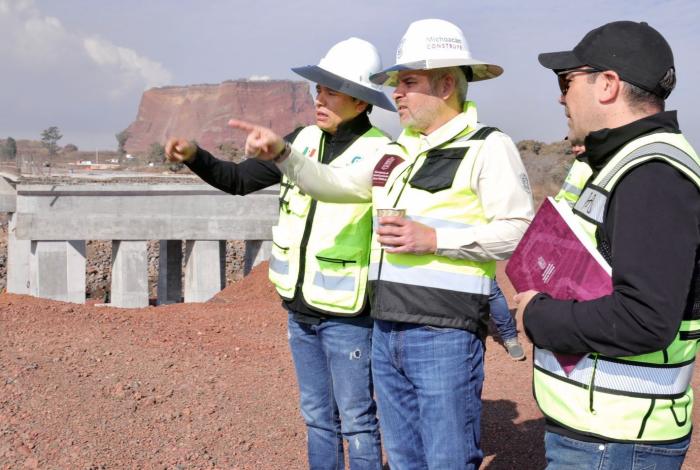 Bedolla acelera transformación vial de Morelia; supervisa primer segmento del segundo anillo periférico