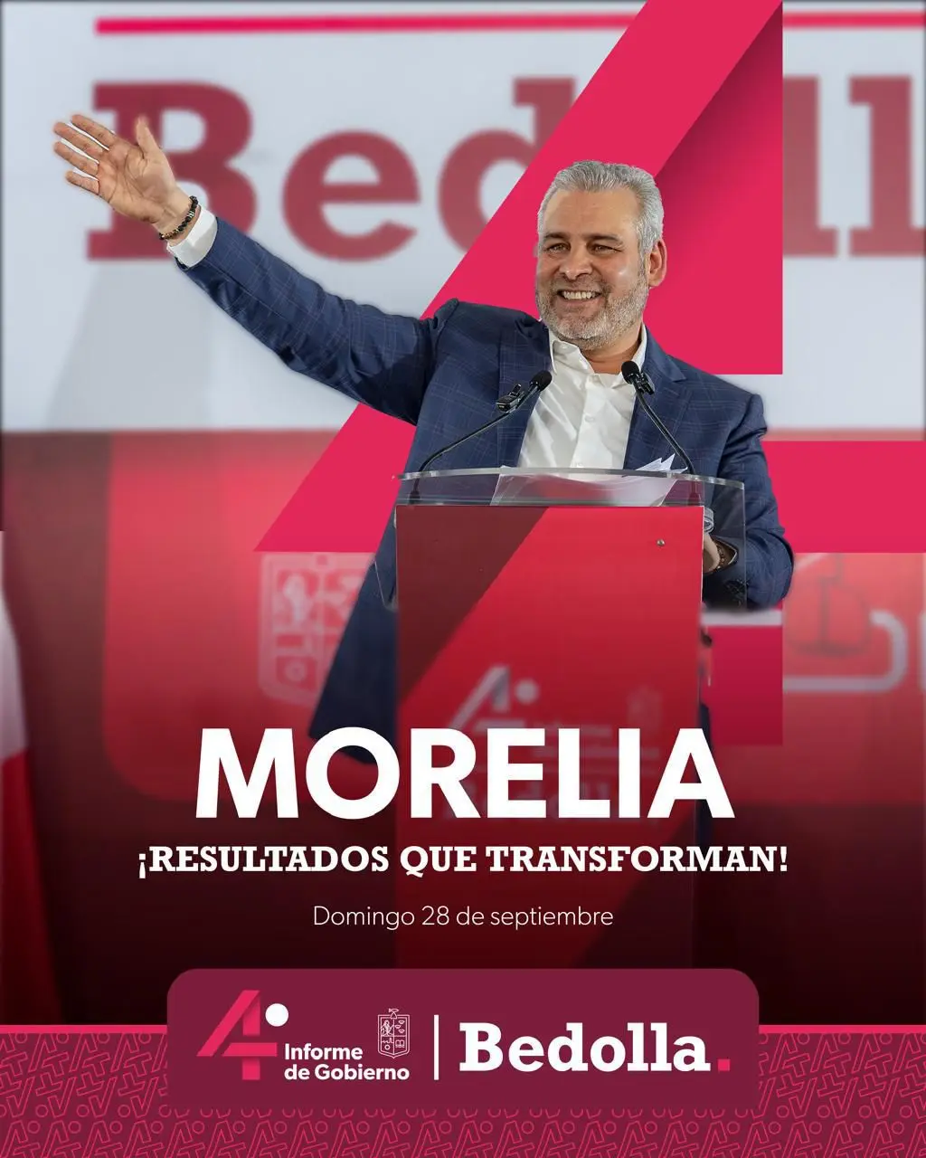 Bedolla detallará logros sin deuda pública en 4° informe de gobierno, en Morelia