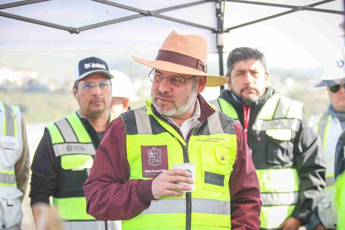 Bedolla supervisa trabajos de segundo anillo periférico de Morelia