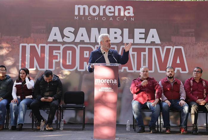 Bedolla y militancia de Morena en Ciudad Hidalgo refrendan apoyo a Sheinbaum en defensa de la soberanía