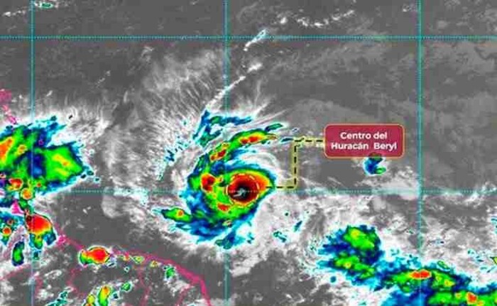 ‘Beryl’ se convierte en huracán categoría 1, golpearía México hasta julio