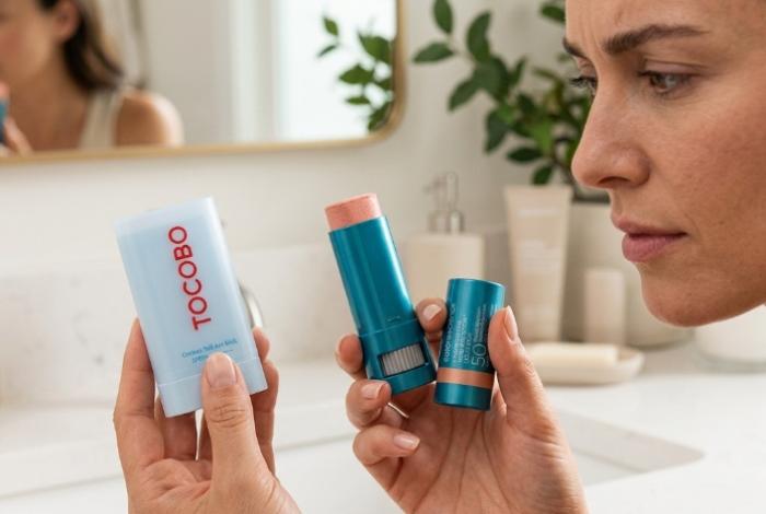 Bloqueador con maquillaje o en barra: ¿cuál elegir para reaplicar?