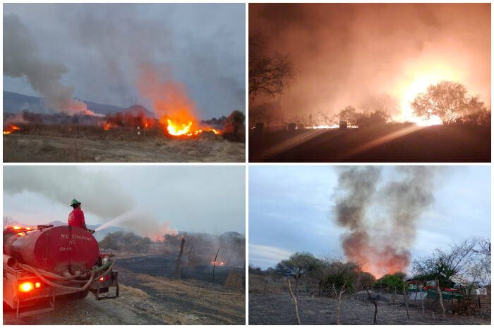 Bomberos combaten al menos 7 incendios en Apatzingán