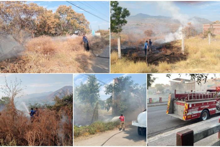 Bomberos Voluntarios de Apatzingán sofocan cinco incendios en menos de una hora
