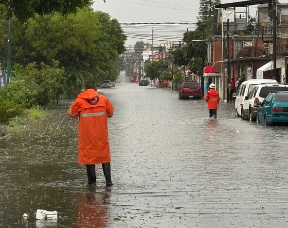 Caen árboles y se inunda parte del libramiento con la lluvia de este miércoles