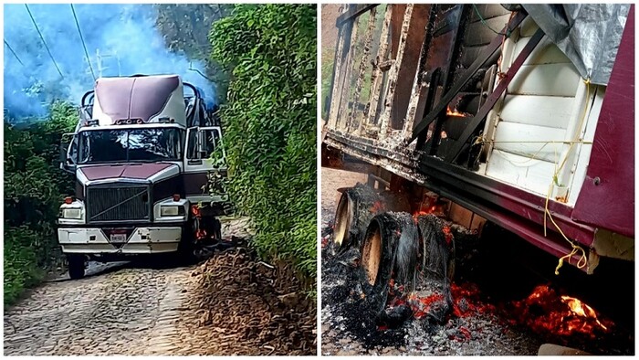 Camión aguacatero derriba cables y causa muerte de conductor en Uruapan