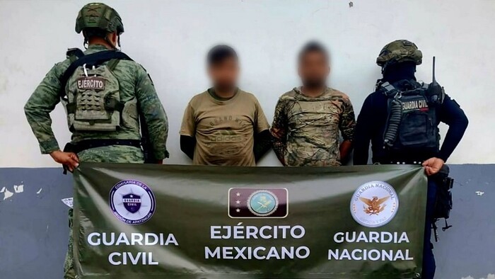 Capturan a dos colombianos con armamento antiblindaje en Buenavista