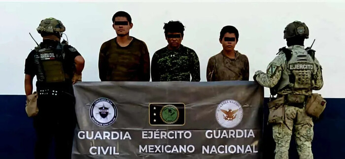 Capturan a presuntos integrantes de célula criminal en Apatzingán