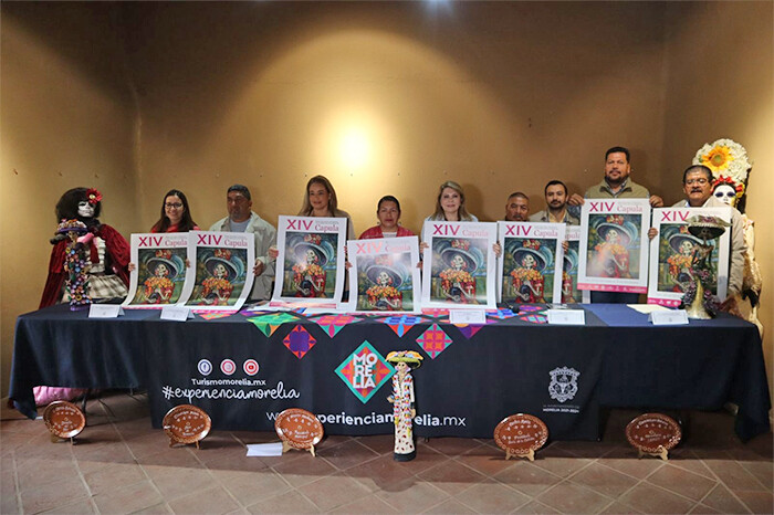 Catrinas vivientes, exposición y venta de artesanías, desfile nocturno…, en la Feria de la Catrina de Capula