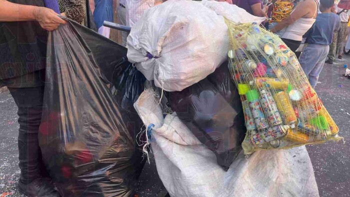 Cerca de 2 toneladas de basura se recolectaron después del Carnaval de Torito de Petate en Morelia