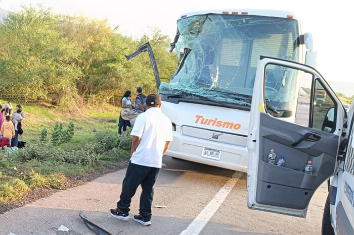 Chocan autobús de turismo y un tráiler en la Siglo XXI; se reportan 7 lesionados