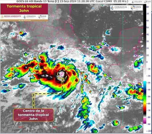 Ciclón tropical se acerca al estado de Michoacán