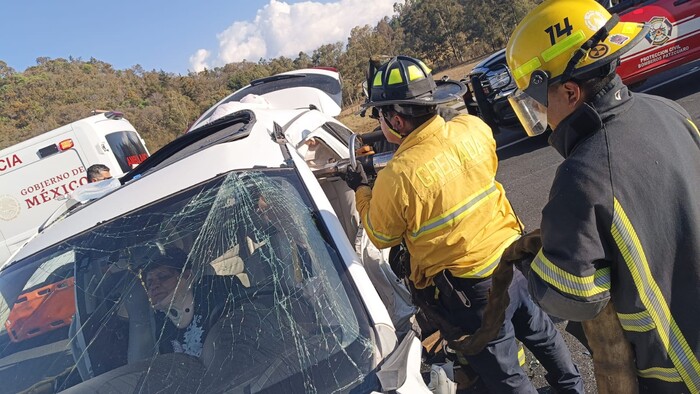 Cinco lesionados en choque ocurrido en la autopista Pátzcuaro-Copándaro