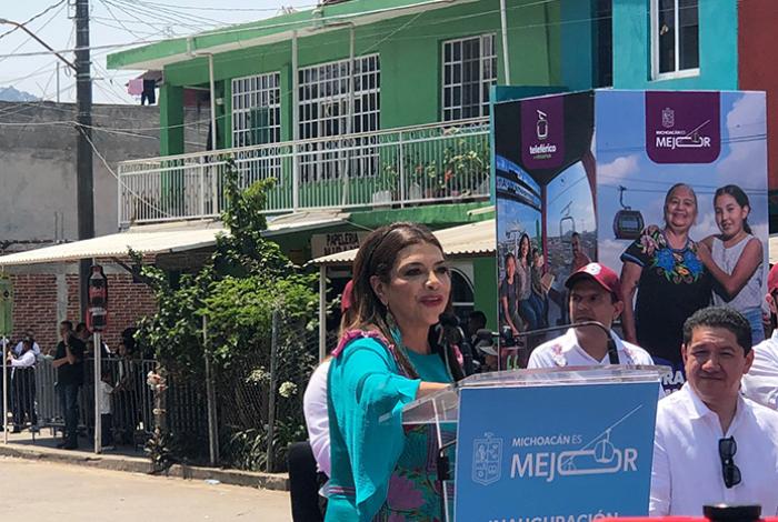Clara Brugada destaca Teleférico de Uruapan; anuncia coordinación entre CdMx y Michoacán