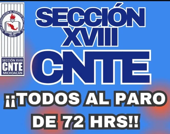 CNTE anuncia jornada de 72 horas; habrá manifestación y toma de presidencias