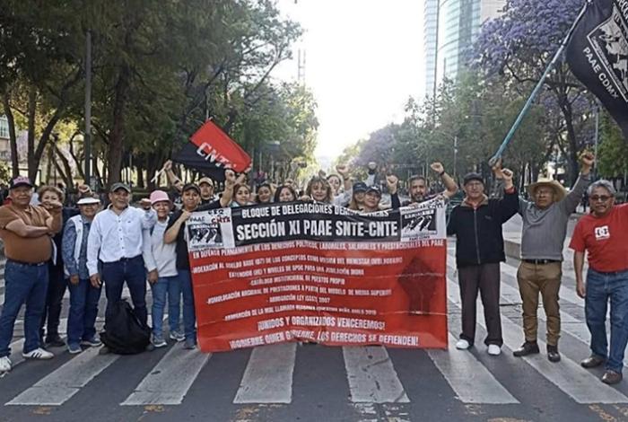 CNTE anuncia paro nacional en el Zócalo por el Mundial