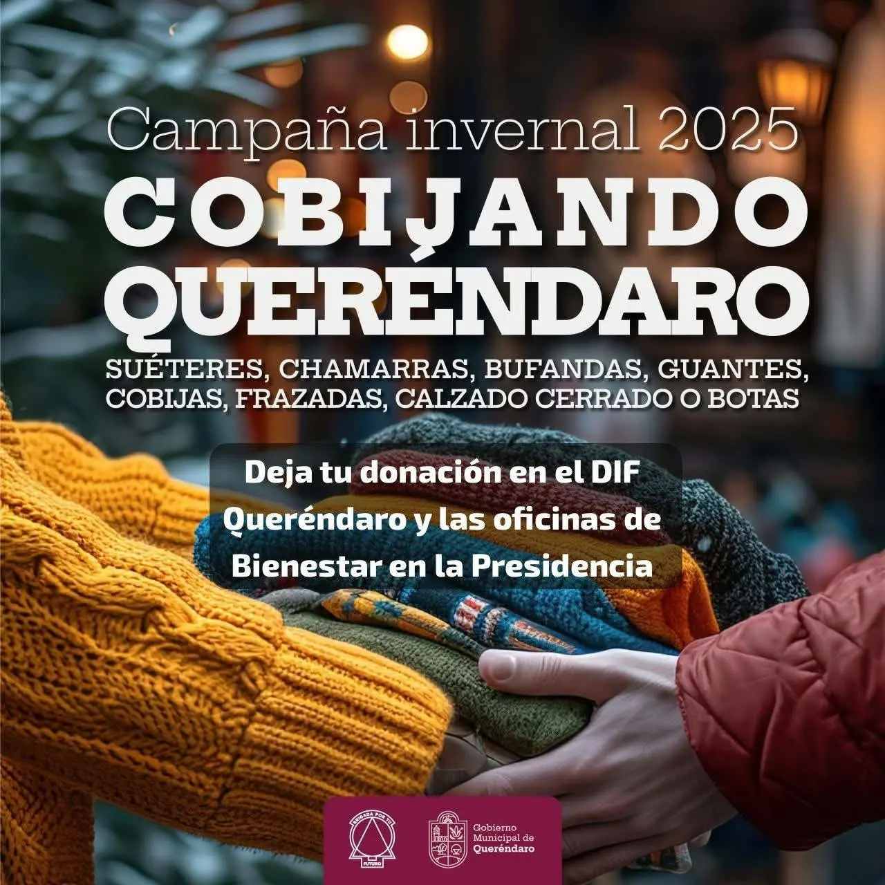 Cobijando Queréndaro: el programa solidario que invita a la ciudadanía a abrigar corazones este invierno