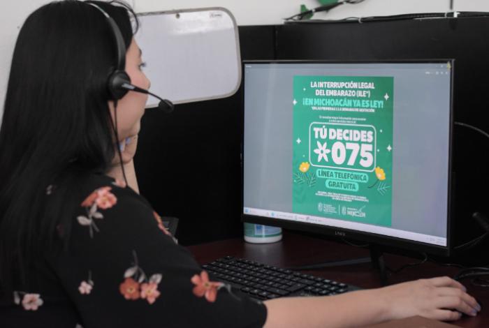 Con la Línea 075, Seimujer brinda acompañamiento al aborto legal y seguro