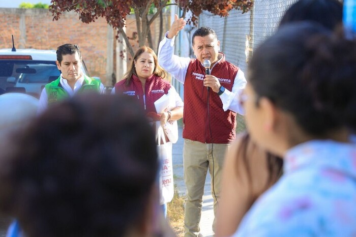 Con participación ciudadana impulsaremos más obras por cooperación en Morelia: Torres Piña