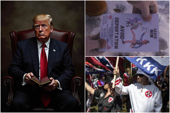 Con regreso de Trump, el Ku Klux Klan sale de las sombras: llama a migrantes a dejar el país