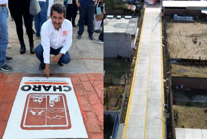 Con trabajo en equipo, transforman vialidad en Zurumbeneo