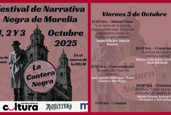 Con una mirada a la escena noir en Morelia, concluirá La Cantera Negra