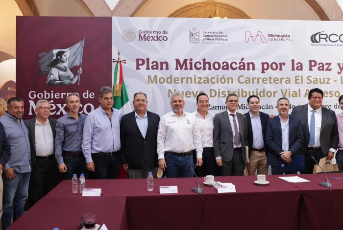 Concretan Bedolla y RCO distribuidor vial en La Rinconada, acceso a Zamora