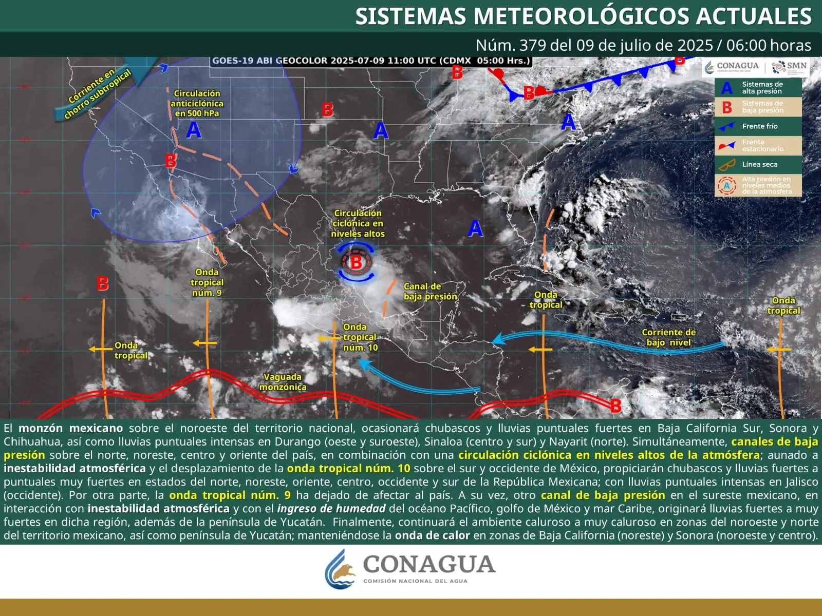 Continuarán las lluvias fuertes con puntuales muy fuertes en Michoacán