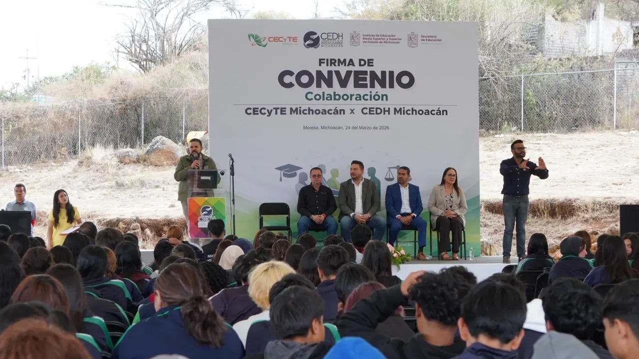 Convenio CEDH–CECyTE impulsa vinculación estudiantil; Josué Mejía garantiza capacitación en planteles