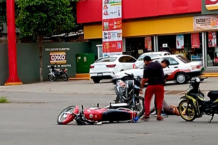 Cuatro lesionados en tres accidentes de motocicleta en Apatzingán