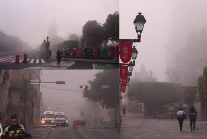 Cubierta de niebla y con 11 grados, así amanece Morelia este domingo